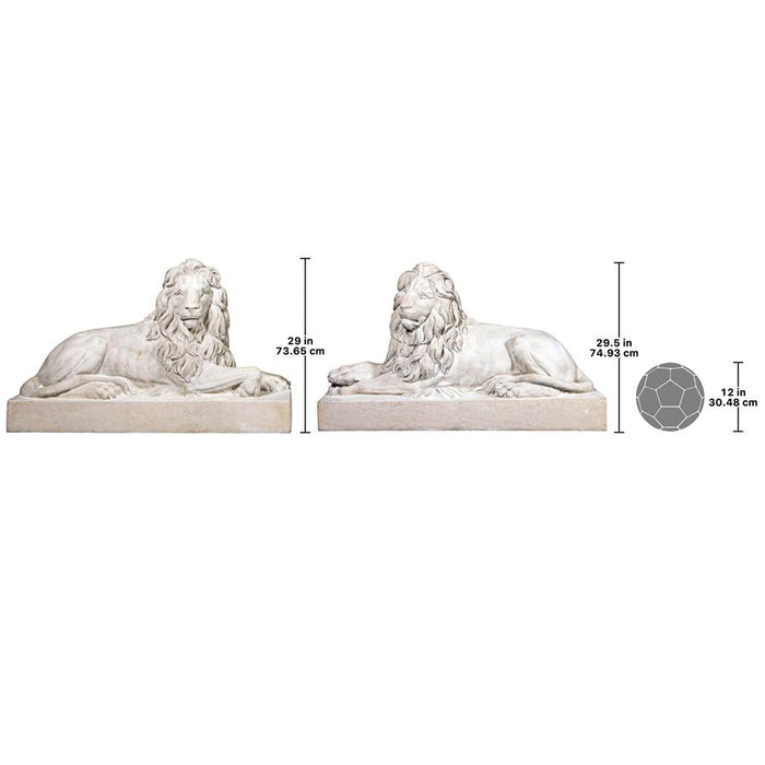 Design Toscano- Castle Courtyard Lion Sentinel Statues: Set of Two