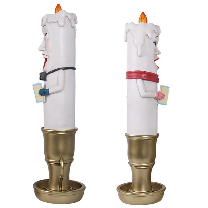 Design Toscano- Holiday Luminaries Welcoming Candle Door Sentry Statues: Set of Two