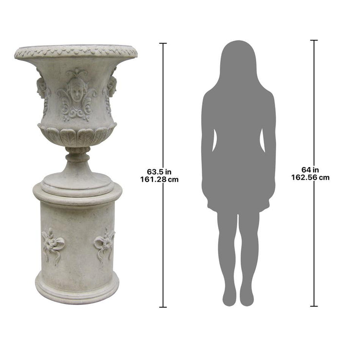 Design Toscano- Goddess Flora Architectural Garden Urn Statue with Plinth