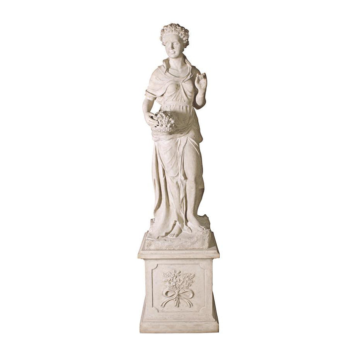 Design Toscano- The Four Goddesses of the Seasons Statue: Spring Statue & Plinth