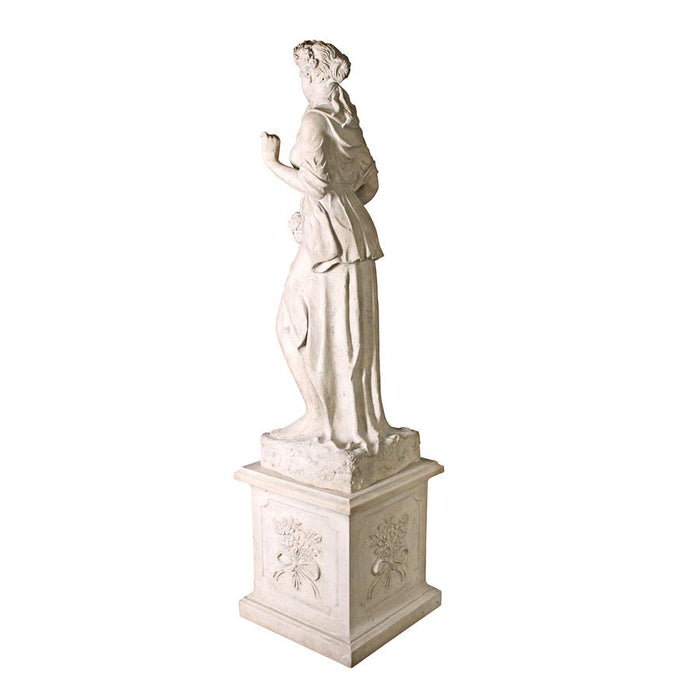 Design Toscano- The Four Goddesses of the Seasons Statue: Spring Statue & Plinth