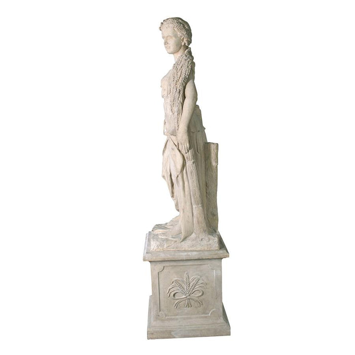 Design Toscano- The Four Goddesses of the Seasons Statue: Summer Statue & Plinth