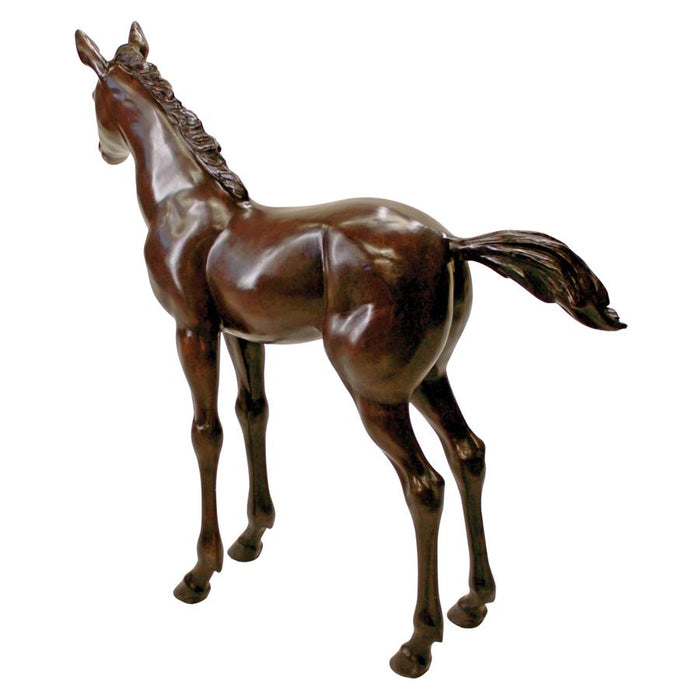 Design Toscano- Standing Horse Foal Cast Bronze Garden Statue