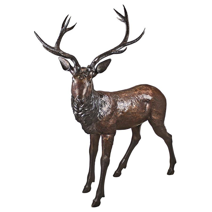 Design Toscano- Standing Deer Buck Cast Bronze Garden Statue
