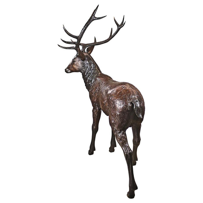 Design Toscano- Standing Deer Buck Cast Bronze Garden Statue