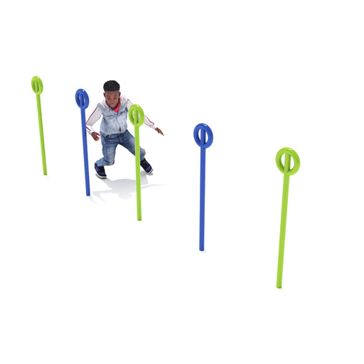 Kid's Gym Agility Poles (Set of 5)-Outdoor Workout Supply