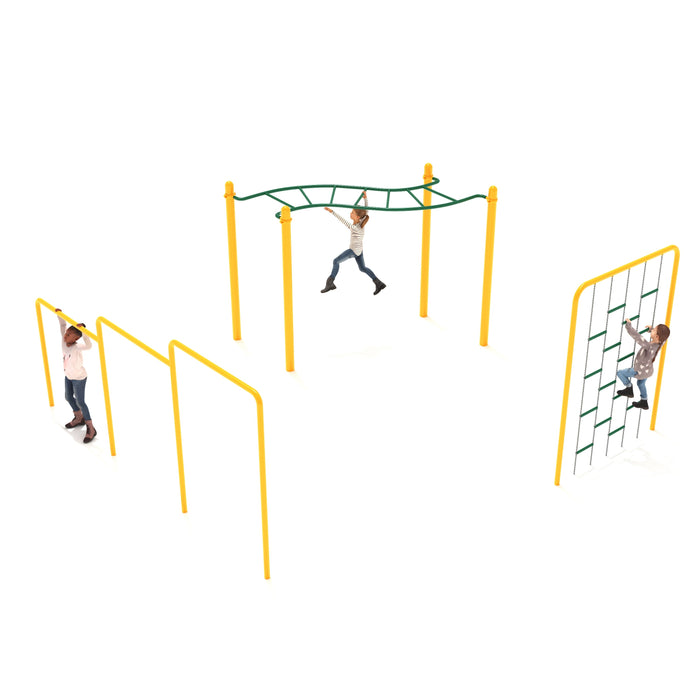 Kid's Gym - 3 Piece Kid's Outdoor Fitness Course-Outdoor Workout Supply
