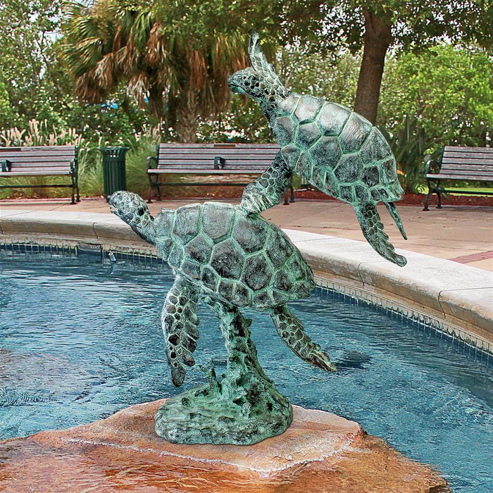 Design Toscano- Sea Turtles Bronze Garden Statue