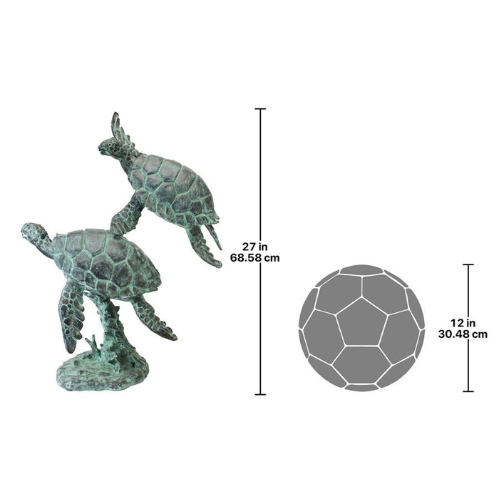 Design Toscano- Sea Turtles Bronze Garden Statue