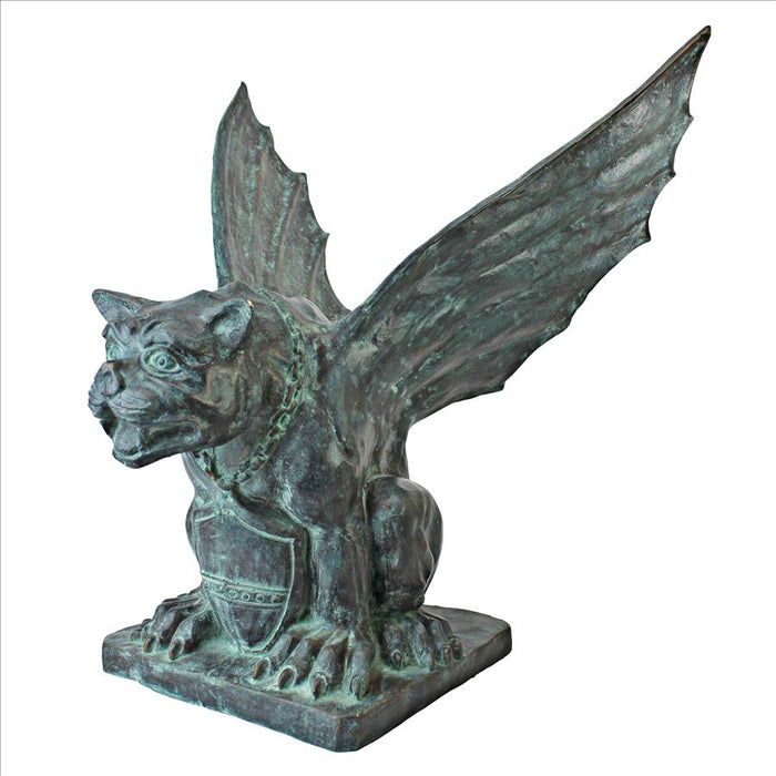 Design Toscano- Winged Gargoyle of Naples Bronze Garden Statue