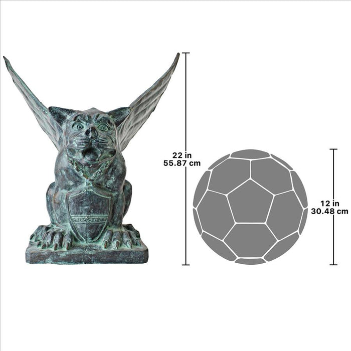Design Toscano- Winged Gargoyle of Naples Bronze Garden Statue
