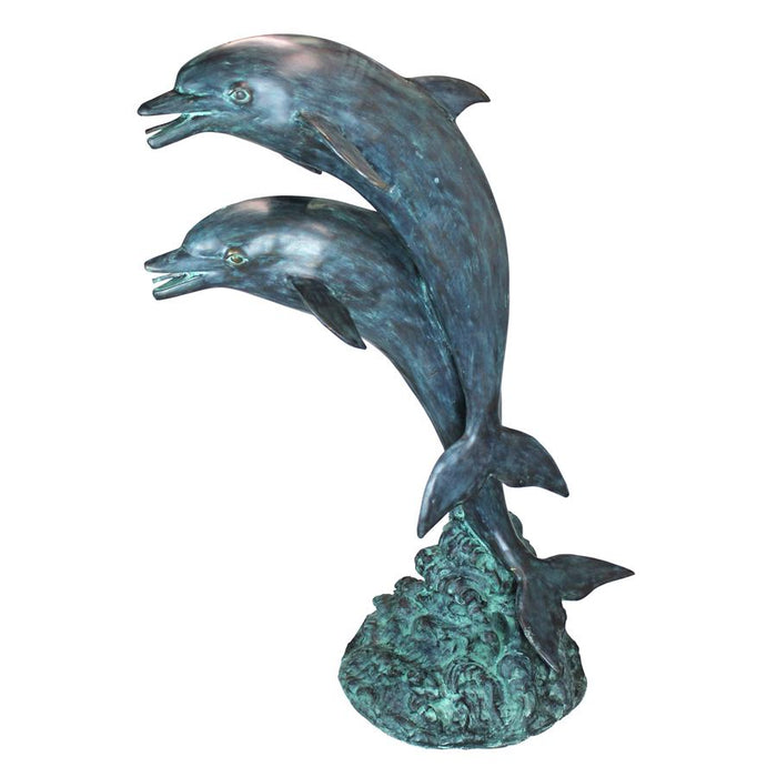 Design Toscano- Twin Dolphins in Tandem Bronze Garden Statue