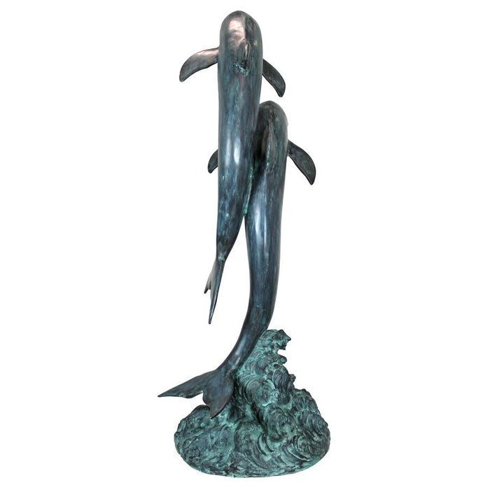 Design Toscano- Twin Dolphins in Tandem Bronze Garden Statue