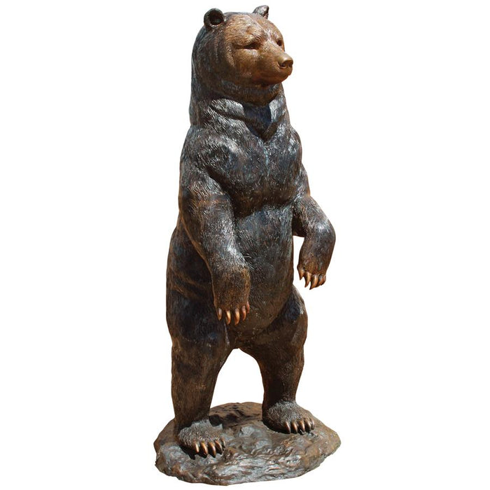 Design Toscano- Standing Black Bear Cast Bronze Garden Statue