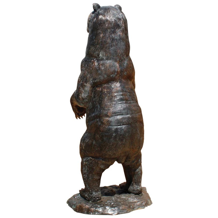 Design Toscano- Standing Black Bear Cast Bronze Garden Statue