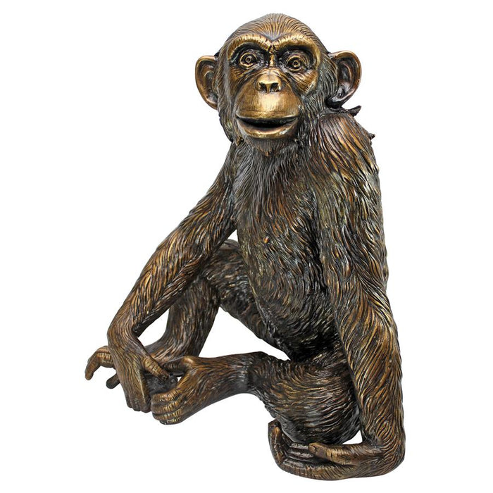 Design Toscano- Chatty Chimpanzee Cast Bronze Garden Statue