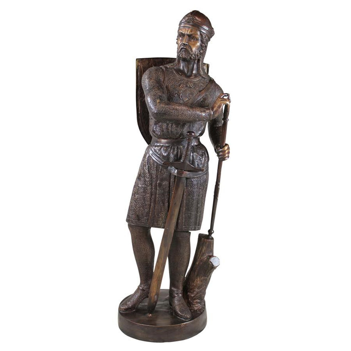 Design Toscano- Battle Ready, Medieval Soldier Cast Bronze Garden Statue