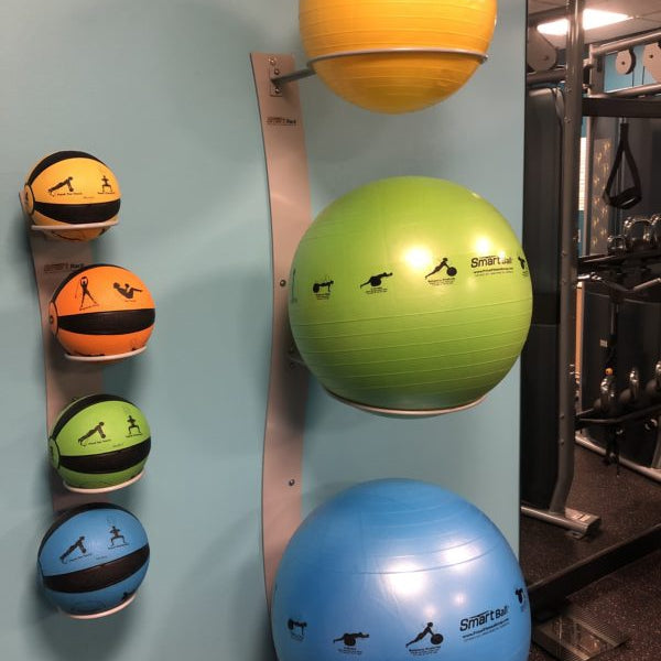 Prism Fitness Smart Medicine Ball Rack, Wall Mounted Commercial Package