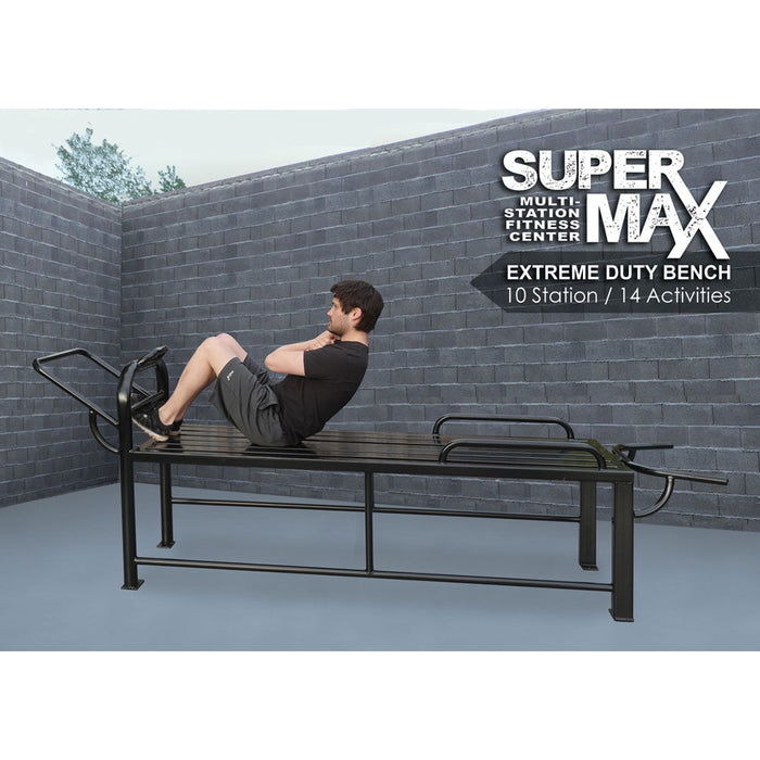 Superlight Bench SuperMAX Extreme Duty Bench 10 Station — Outdoor Workout Supply