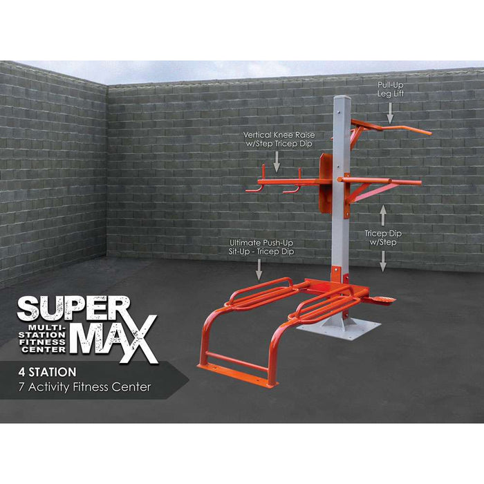 SuperMAX 4 Station Fitness System-Outdoor Workout Supply