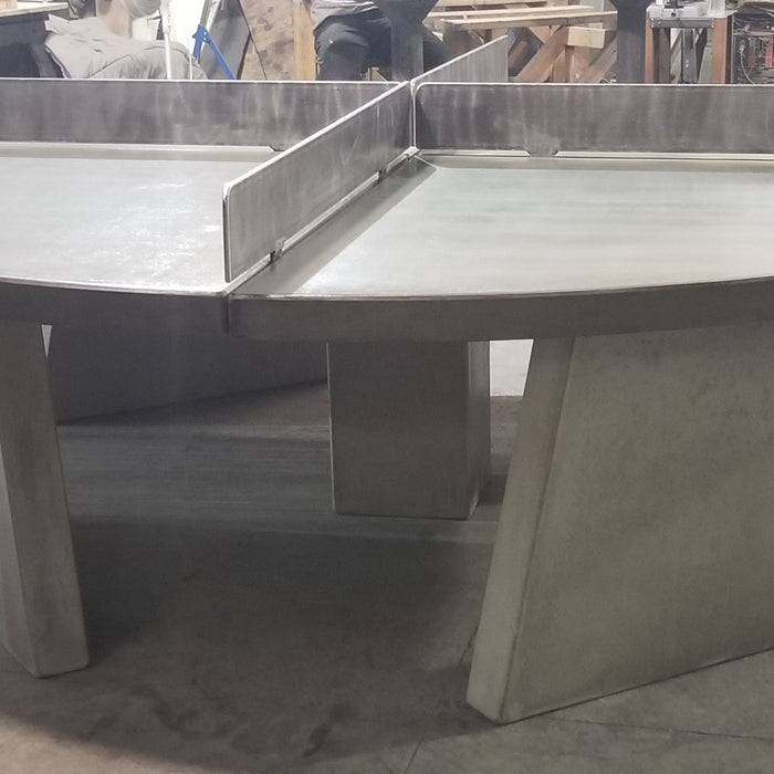 Stone Age Concrete Table Tennis- Permanent Outdoor Round 4 Way Table Tennis (Outdoor Ping Pong Table)