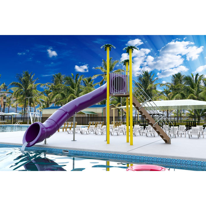 Spectrum Aquatics- Single Flume 90° Triangle Deck-Outdoor Workout Supply